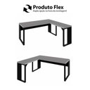 Ver imagem 7 de Mesa L Escritório Industrial 1,70m X 0,70m Pés Metal F5 Cor:cinza Sagrado com Preto
