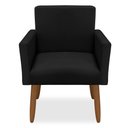 Ver imagem 3 de Kit 4 Poltronas Decorativa Nina Pés Palito Veludo Preto Chamby Móveis