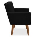 Ver imagem 4 de Kit 4 Poltronas Decorativa Nina Pés Palito Veludo Preto Chamby Móveis