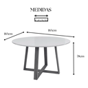 Ver imagem 6 de Conjunto Mesa Redonda Vidro 110cm com 4 Cadeiras Aço Ferro Boucle Bege Sala Jantar Apartamento