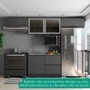 Ver imagem 2 de Cozinha Armário 5 Peças Balcão para Pia Etna Grafite Poliman