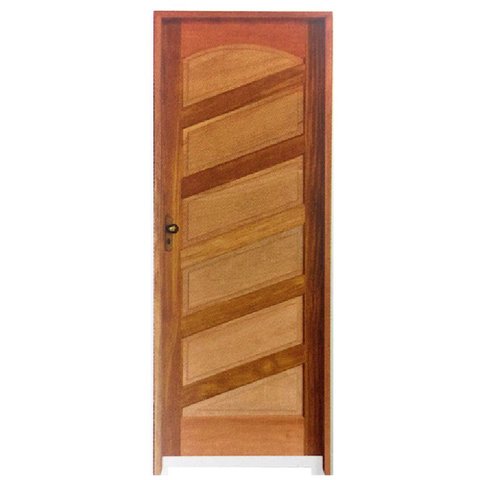 Kit Porta de Madeira Maciça Mirabela Rodam Mista - 2.10 (a) X 0.82 (l) - Lado Direito
