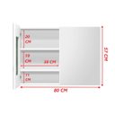 Ver imagem 4 de Armario Espelheira 2 Portas MDF Para Banheiro - Suspenso Cor: Branco