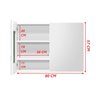 Armario Espelheira 2 Portas MDF Para Banheiro - Suspenso Cor: Branco - 4