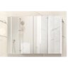 Armario Espelheira 2 Portas MDF Para Banheiro - Suspenso Cor: Branco - 5