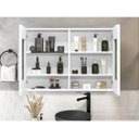 Ver imagem 2 de Armario Espelheira 2 Portas MDF Para Banheiro - Suspenso Cor: Branco