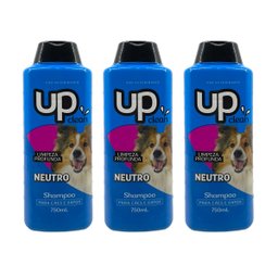 03x Shampoo Neutro Pet Maciez e Brilho 750ml para Cães e Gatos - 1