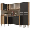 Ver imagem 4 de Armário de Cozinha Completa de Canto 293cm Rustic/Preto Emilly Self Madesa 05