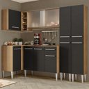 Ver imagem 5 de Armário de Cozinha Completa de Canto 293cm Rustic/Preto Emilly Self Madesa 05