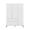 Ver imagem 2 de Roupeiro Melinda Branco 3 Portas e 2 Gavetas Para Quarto Infantil - Phoenix Baby