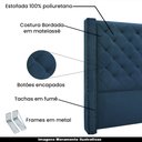Ver imagem 3 de Cabeceira Decorativa Queen Size 1,84M Loewe Veludo Azul Marinho - Gran Belo