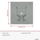Ver imagem 2 de Jogo 6 Peças Conjunto de Sobremesa de Vidro 230ml Transparente 10x8x8cm Servir