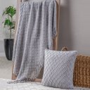 Ver imagem 1 de Manta Tricot Style Decorativa 127x152 Toque Super Macio Zinco