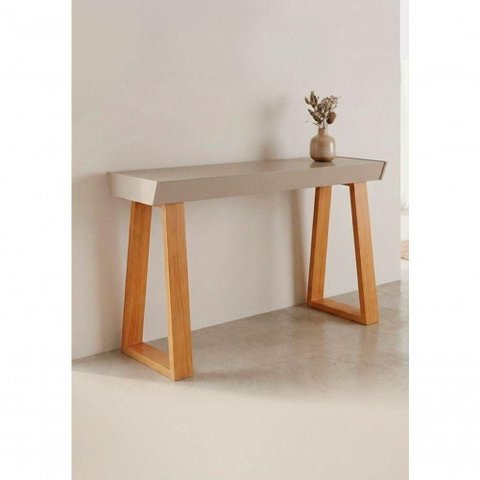 Aparador Piemonte Minimalista Bege 140cm para Hall e Corredor Requinte