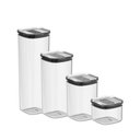Ver imagem 1 de Kit de Potes Herméticos ou Quadrados 4 Peças Linha Duo Lock - Transparente