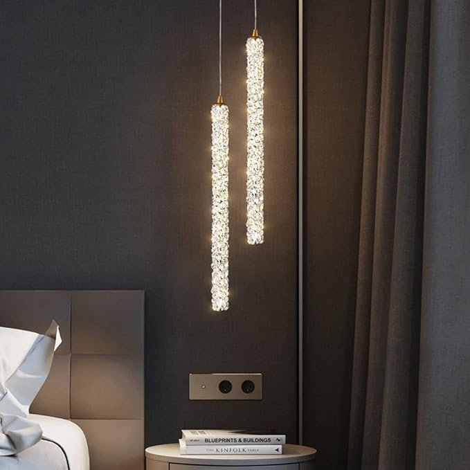 Pendente Roma de Metal e Cristal Dourado Ø50x43cm Cabo: 1,5m - Led 3200k