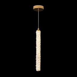 Pendente Roma de Metal e Cristal Dourado Ø50x43cm Cabo: 1,5m - Led 3200k - 4