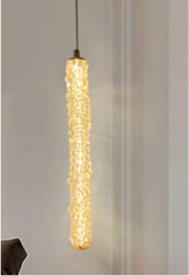 Pendente Roma de Metal e Cristal Dourado Ø50x43cm Cabo: 1,5m - Led 3200k - 3