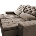 Ver imagem 4 de Sofá Retrátil e Reclinável 2,00m Essence Velusoft Castor Cama Inbox