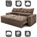 Ver imagem 3 de Sofá Retrátil e Reclinável 2,00m Essence Velusoft Castor Cama Inbox