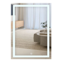 Ver imagem 3 de Espelho Jateado Retangular 80x60 com Led 3 Tons – Botão Touch e Intensidade Ajustável