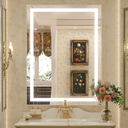 Ver imagem 1 de Espelho Jateado Retangular 80x60 com Led 3 Tons – Botão Touch e Intensidade Ajustável