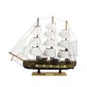 Miniatura Barco Navio Veleiro Madeira Canhões 42.5x9x49cm - 1