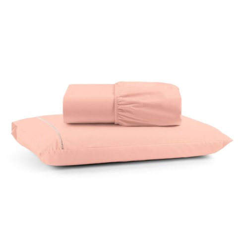 Jogo de Lençol Solteiro Mirante 100% Algodão 2 Peças - Rosa Casa Show Enxovais