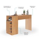 Ver imagem 3 de Bancada de Cozinha com Garrafeiro e 1 Porta 136cm Soluzione Móveis