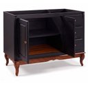 Ver imagem 2 de Balcão para Pia 2 Pta 3 Gav Hanover com Pés Luis Xv 93x120x53cm (a X L X P) - Preto-Imbuia