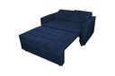 Ver imagem 2 de Sofá Cama Casal Reclinável Drika - Veludo Azul Marinho