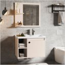 Ver imagem 2 de Conj Gab C/ Espelheira e Cuba para Banheiro 60cm Adonis Ofertamo Pérola