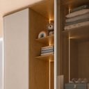 Ver imagem 6 de Guarda-Roupas Infantil 100% MDF com LED, Portas de Vidro Reflecta Cantos Arredondados e Nichos