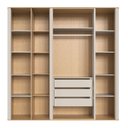 Ver imagem 5 de Guarda-Roupas Infantil 100% MDF com LED, Portas de Vidro Reflecta Cantos Arredondados e Nichos