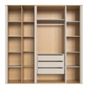 Ver imagem 5 de Guarda-Roupas Infantil 100% MDF com LED, Portas de Vidro Reflecta Cantos Arredondados e Nichos