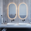 Ver imagem 5 de Espelho Oval com Led Quente de Parede para Banheiro e Sala Hall