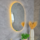 Ver imagem 6 de Espelho Oval com Led Quente de Parede para Banheiro e Sala Hall