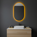 Ver imagem 2 de Espelho Oval com Led Quente de Parede para Banheiro e Sala Hall