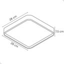 Ver imagem 6 de Painel Plafon Timber Led 28x28 Sobrepor 12w Borda Amadeirada