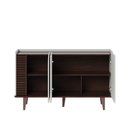 Ver imagem 2 de Balcão Buffet Jurere com 03 Portas Nogueira Real Off White Matte Colibri