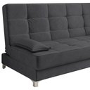 Ver mais imagens de Sofá Cama Equador 193 cm Encosto Reclinável Veludo Pés Plástico Cromado - D’Rossi Grafite