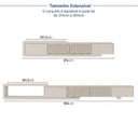 Ver imagem 4 de Rack Extensível para TV até 75 Polegadas 304cm Portas Ripadas Aruá CabeCasa MadeiraOriginals