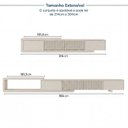 Ver imagem 4 de Rack Extensível para TV 75 Polegadas Planejado 304cm Portas Ripadas Aruá CabeCasa MadeiraOriginals