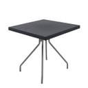 Ver imagem 1 de Mesa Quadrada Tramontina Zeta 79 Cm em Polipropileno Grafite Pernas em Aço Carbono