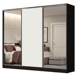 Guarda-roupa Casal 100% Mdf Madesa Royale 3 Portas de Correr com Espelho - 4