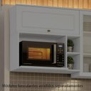 Ver imagem 2 de Armario Aereo para Microondas Mdf 80 Cm Americana C557 Cinza Henn