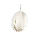 Ver imagem 1 de Espelho Decorativo Short Strip Branco Alça Corrente 60 cm Redondo Branco, 60 cm