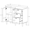 Ver imagem 5 de Armario Cozinha Balcão Star 2 Portas 1 Gavetão e 2 Gavetas:freijó/off White