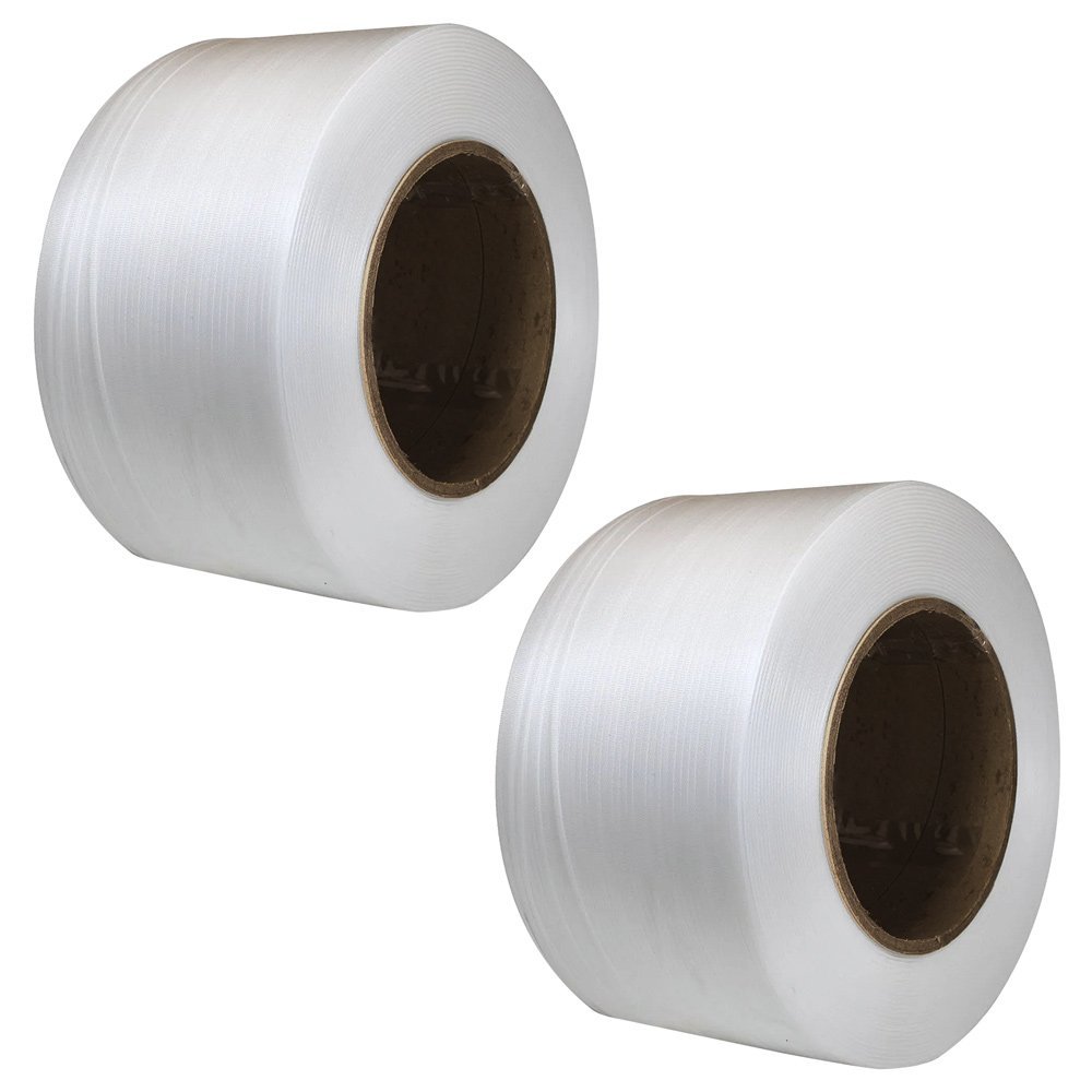 Kit 02 Rolos Fita de Arquear 10mm x 0,8mm PP com 2000mts Para Embalagem Incolor - Desk Design Fita d - 1