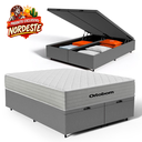 Ver imagem 3 de Cama Box Baú com Colchão Mola Ensacada Ortobom Plenno Queen
